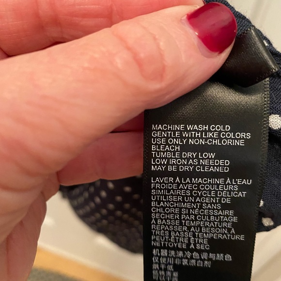 By Anthropologie Brand Polka dot Peplum Tunic top - Picture 5 of 6